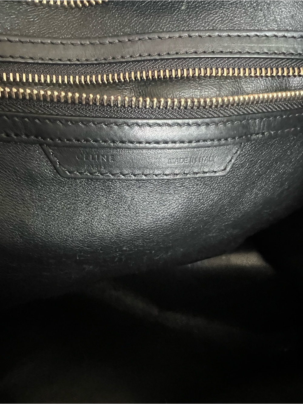 Authentic - CELINE black and cream Luggage Tote bag - Picture 11 of 12